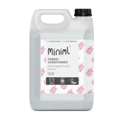 Image of Miniml Natural Fabric Softener &amp; Conditioner 5L Refill Pink Dragonfruit Orchid Scented All for Sensitive Skin 100% Vegan Cruelty Free (250 Washes)