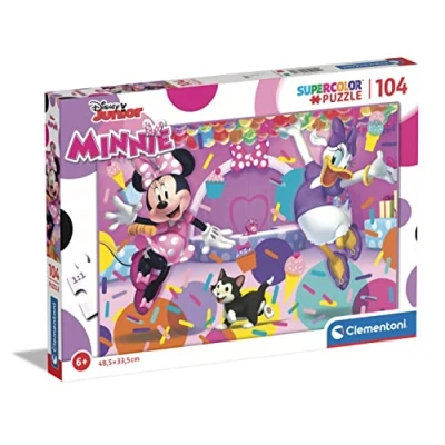 Image of Clementoni 25735 Supercolor Puzzle Disney Minnie 104 Pieces Jigsaw For Kids Age 6