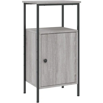 Image of vidaXL Bedside Cabinet Grey Sonoma 41x31x80 cm Engineered Wood