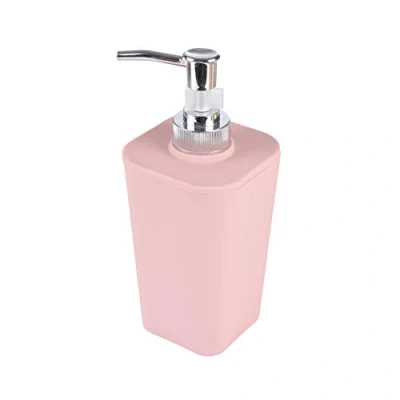 Image of Douceur d&#039;Intérieur SOAP Dispenser Soft Touch Effect, Tin, Powder Pink, 7.3 x 18 cm
