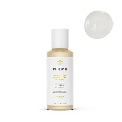 Image of PHILIP B Weightless Volumizing Hair Shampoo 2 oz. (60 ml) Removes Oil and Product Build Up for Extra Body Lushness