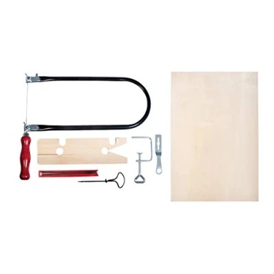 Image of Rayher Fret Saw Tool Kit with Storage Box, Bow Blades for Wood Craft, 33.7x22x43cm, 69218000