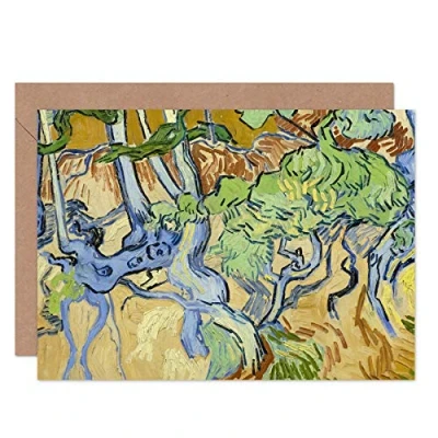 Image of Artery8 Vincent Van Gogh Tree Roots Painting Fine Art Greeting Card Plus Envelope Blank Inside