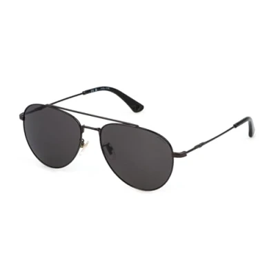 Image of Police Man SPLP20 ORIGINS LITE 29 672 Sunglasses Metal Gold Smoke Pilot Normal