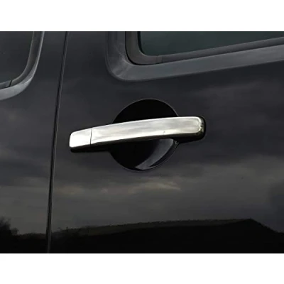 Image of Chrome Door Handle Covers To Fit Navara D40 (2005 14)
