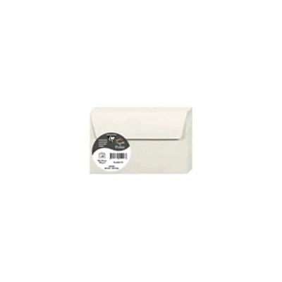 Image of Clairefontaine 55017C Pack of 20 Self Adhesive Envelopes Format 9x14cm 120g/m² 100% Recycled Natura Paper Invitation to Events and Correspondence Pollen Range Premium