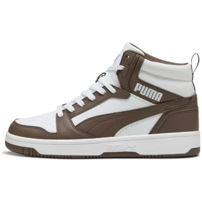 Image of Puma Unisex Rebound V6 Sneaker, White Flat Bronze, 13 UK
