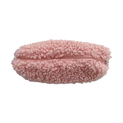 Image of Plush Pencil Case, Pen Pouch Bag Cute Fluffy Fuzzy Case Makeup with Zipper, Furry Cosmetic Travel Organizer, School Supplies Student Stationery Storage for Girls Boys Pink