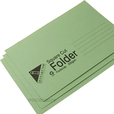 Image of [50 Pack] Green Foolscap 250gsm Square Cut Folders