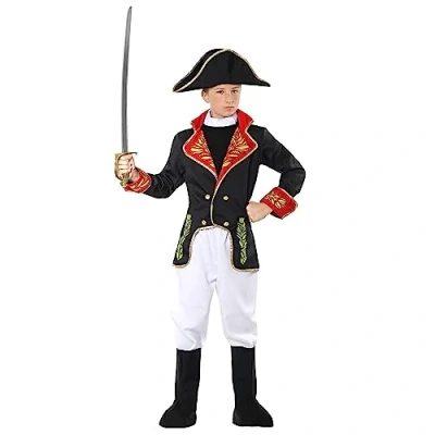 Image of Widmann 02916 Children&#039;s Napoleon Costume, Multicoloured, 128