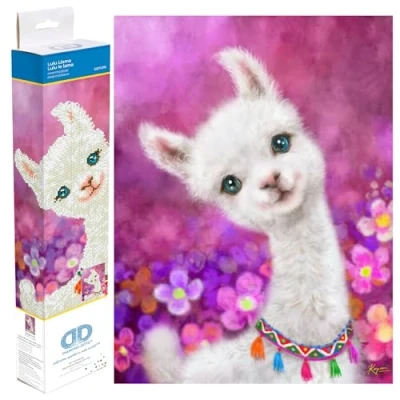 Image of Diamond Dotz Painting Kit: Intermediate, DD7, Lulu Llama, 32 x 42cm