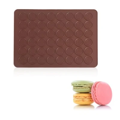 Image of DEWIN Macaron Baking Mat, Macarons Silicone Mat 48 Cavities Mold Sheet Macaroon Cookies Pastry DIY Bakeware Decorating Tool