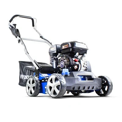 Image of Hyundai 212cc Petrol Lawn Scarifier and Aerator, 400mm Cutting Width, 5 Heights, 45L Grass Bag, Soft Grip Foldable Handle with 3 Year Warranty