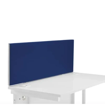 Image of Jemini Straight Desk Mounted Screen 1400x25x400mm Blue KF90503