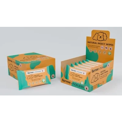 Image of Tickless Natural Insect wipes for pets 6 pack Wet against Ticks Fleas Mosquitos