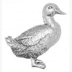 Image of Duck Pin Badge Brooch Gift, Supplied in Organza Bag
