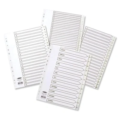 Image of Concord White Index Polypropylene 120 Micron Europunched 1 10 A4 Ref 64101