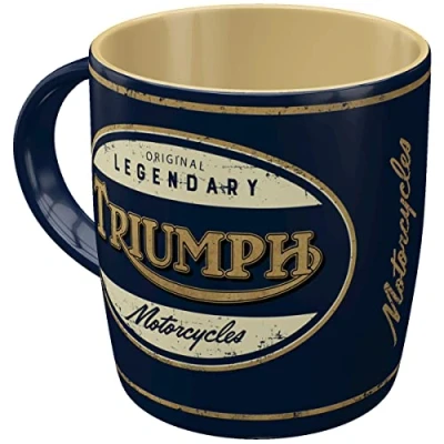 Image of Nostalgic Art Retro Coffee Mug 330ml Triumph Legendary Motorcycles Gift Idea for Bikers Ceramic Vintage Design