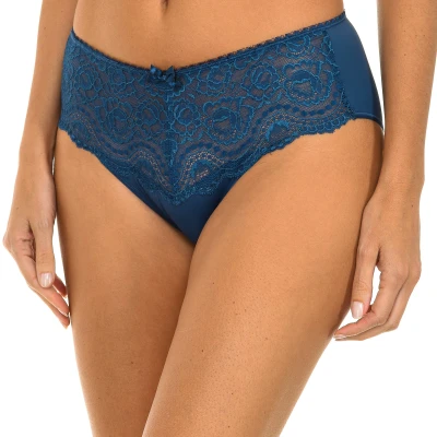 Image of Playtex Womens Elegance panties with lace front P04RA woman Blue Size Small