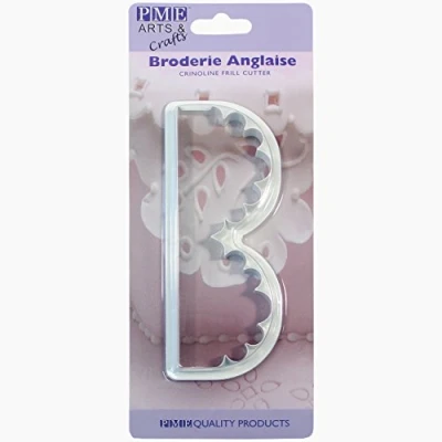 Image of PME FF384 Broderie Anglaise Crinoline Frill Cutter, White, 5 x 1.5 13 cm