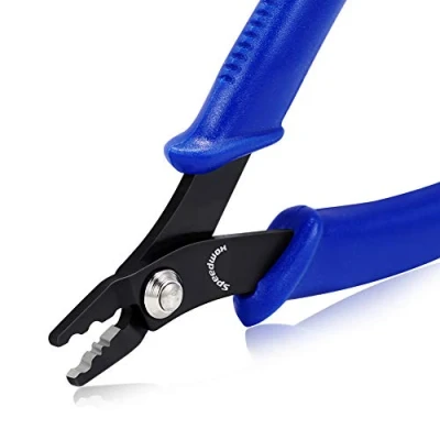 Image of SPEEDWOX Bead Crimping Pliers Crimper Tool for Jewelry Making 5 Inches Standard Precision Mini Fine with Spring Straight Head Multi Use DIY Craft Beading Hobby