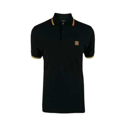 Image of Trojan Three Colour Tipped Pique Polo TC/1041 3XL Black
