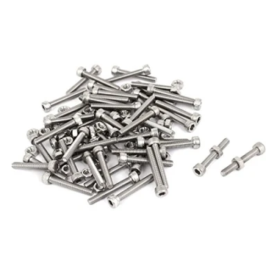 Image of Sourcingmap M3x20mm Hex Socket Head Knurled Cap Screws Bolts Nuts Set 50Pcs