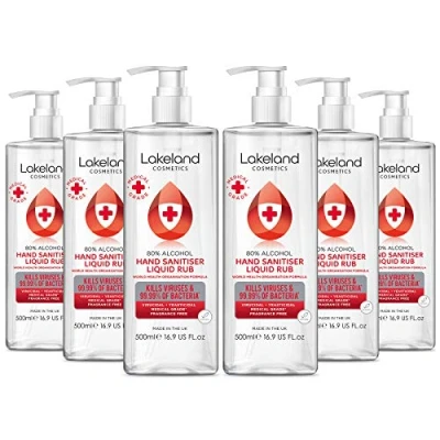 Image of 80% Alcohol Hand Sanitiser Rub 500ml Kills 99% Bacteria, Germs Sanitizer (Pack of 6)