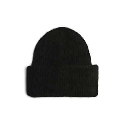 Image of Pieces Women&#039;s PCBERA Wool Hood NOOS Beanie Hat, Black, Einheitsgröße