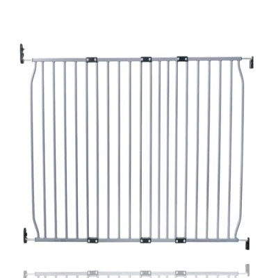 Image of Safetots Eco Screw Fit Baby Gate, Grey, 120cm 130cm, Stair Gate for Toddler and Baby, Safety Barrier, Easy Installation