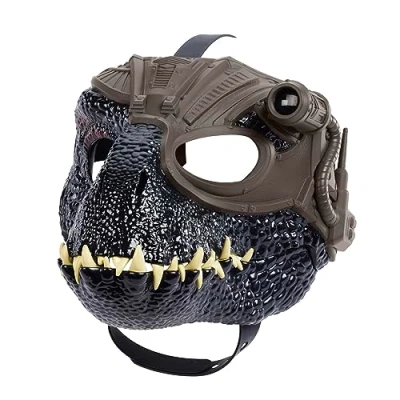 Image of Mattel Jurassic World Indoraptor Dinosaur Mask with Tracking Gear, Light and Sound for Costumed Role Play, HPH28