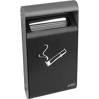 Image of Probbax Wall Ashtray, Stainless Steel, Black , 6 x 25 15 cm