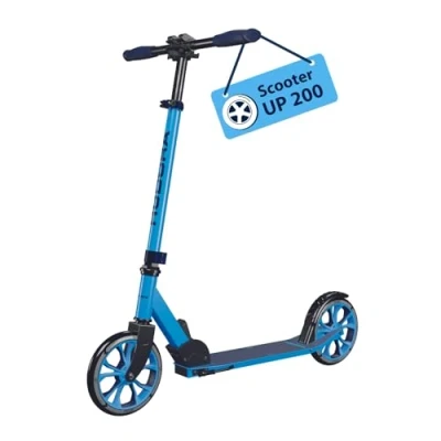 Image of HUDORA scooter up 200 Quiet aluminium for to 100kg Adjustable in height &amp; foldable kick Jolt free children / teenagers adults