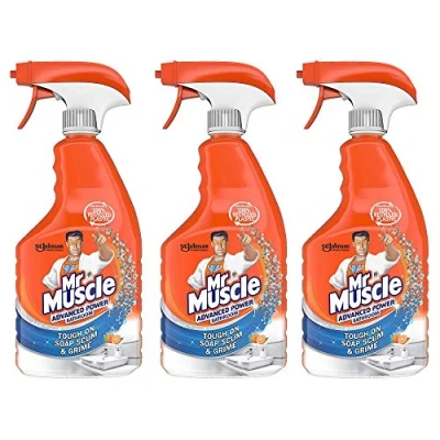 Image of Mr Muscle Advanced Power Bathroom &amp; Toilet 750ml Orange (Pack of 3)