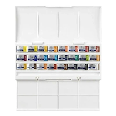 Image of Winsor &amp; Newton, Cotman Watercolour, &#039;Whole Pan Studio Set&#039; , 24 x Whole Pans.