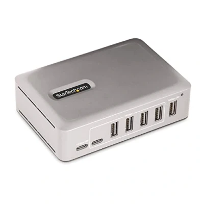 Image of StarTech.com 7 Port USB C Hub 5x A/2x Self Powered w/65W Power Supply 3.1 10Gbps Desktop/Laptop w/3ft IF Certified Locking Cable Splitter (10G5A2CS HUB)