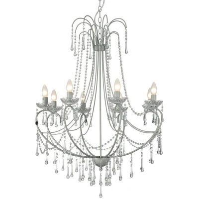 Image of Romance 8 Light Multi Arm Chandeliers Gray