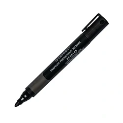 Image of Q Connect Premium Permanent Marker Pen Bullet Tip Black Pk 10 KF26105