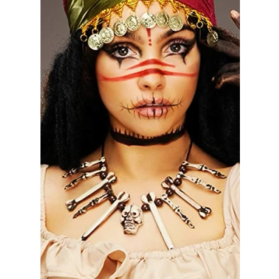 Image of Magic Box Voodoo Witch Doctor Skeleton Joke Bone Necklace