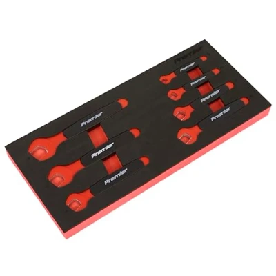 Image of Sealey Premier Insulated Open End Spanner Set with Tool Tray 7pc VDE Approved