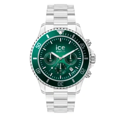 Image of ICE WATCH Chrono Deep Green Men&#039;s (Unisex) wristwatch with plastic strap 021442 (Medium)