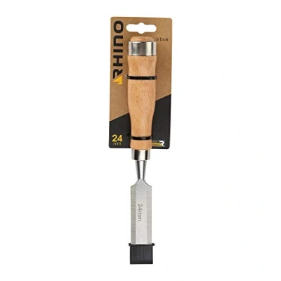 Image of Rhino 43032 24 mm Carving Chisel, Gouge Tools for Woodwork, Width mm, Allows You to Perform All Types of Nicks, adjustments on Wood, NC