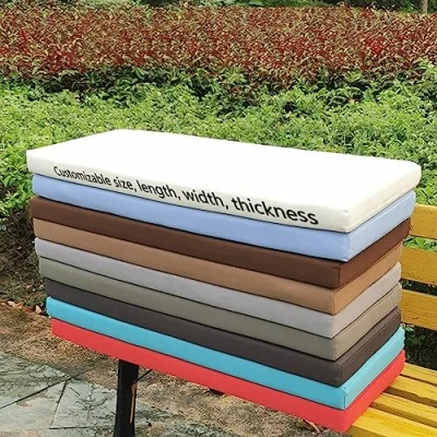 Image of Dmkjdzsw 5cm Garden Bench Cushions Outdoor,2 3 Seater Seat Pad Patio Pad,Rectangle Cushion Pads for Outdoor Indoor