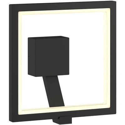 Image of Lucande LED outdoor wall lamp Square, graphite grey