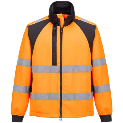 Image of Portwest WX2 Eco Hi Vis Work Jacket Orange/Black 4XL