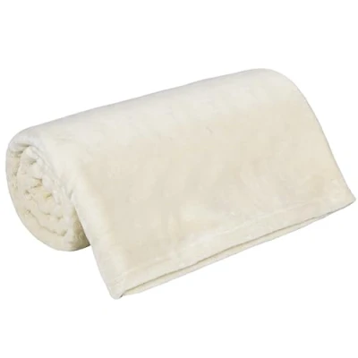 Image of ASAB Fleece Blanket for Bed Soft Cosy Throw Bedroom Sofa Couch Lightweight and Breathable Machine Washable Fluffy Warm Comfortable Sleep (Beige, 240 x 200cm)