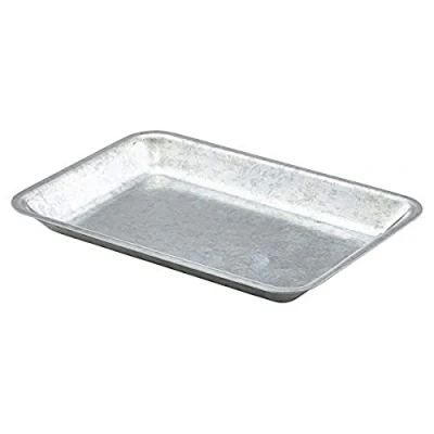 Image of Genware NEV GST2014 Galvanised Steel Tray, 20 cm x 14 2