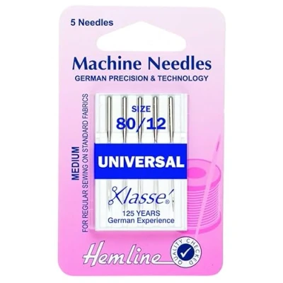 Image of Hemline Sewing Machine Needles Size: 80/12