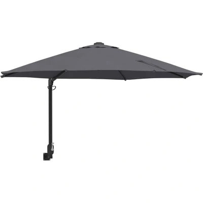 Image of vidaXL Patio Umbrella Anthracite Powder Coated Steel, Polyester Large