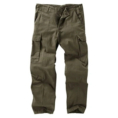 Image of German Moleskin Trousers Olive/Grey (32)